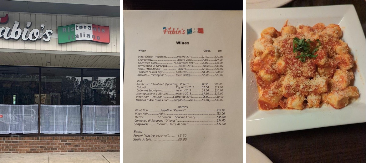 Fabio's Italian TAKE-OUT Menu
