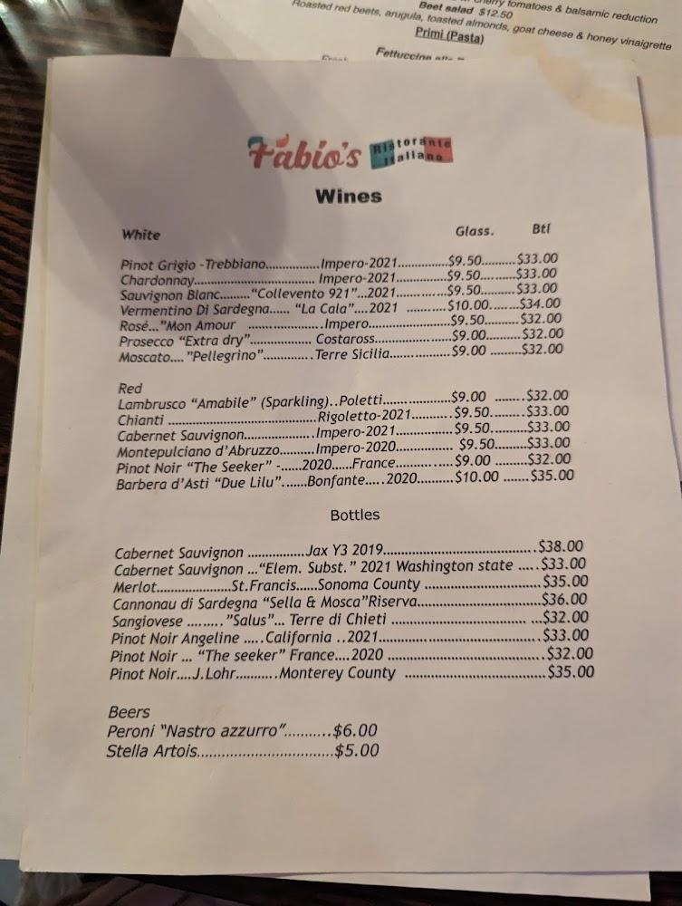 Fabio's Italian TAKE-OUT Menu image 2